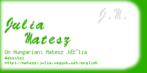 julia matesz business card